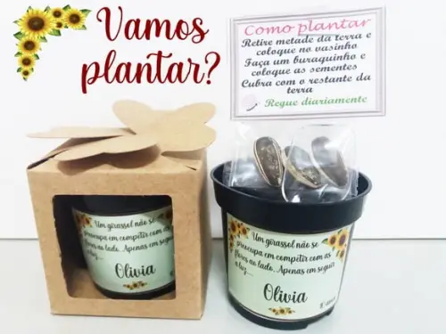 Lembrancinha para Plantar Girassol