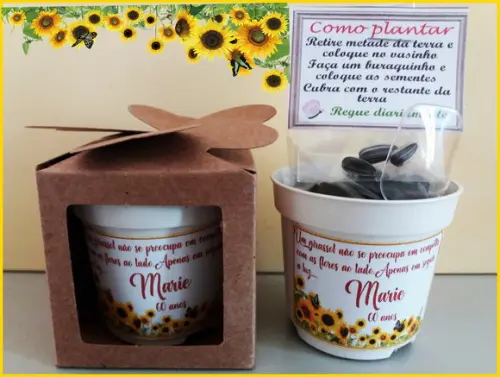 Lembrancinha para Plantar Girassol