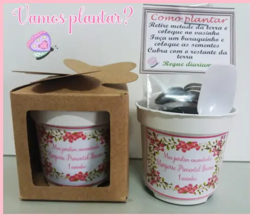 Lembrancinha para Plantar Jardim Encantado