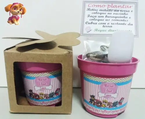 Lembrancinha para Plantar Patrulha Canina