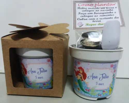 Lembrancinha para Plantar Pequena Sereia