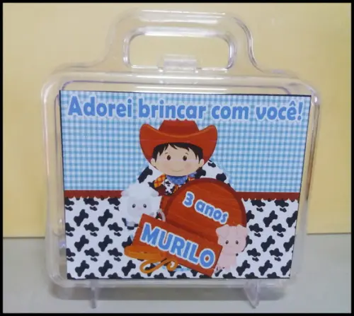 Maleta Acrílica - Fazendinha