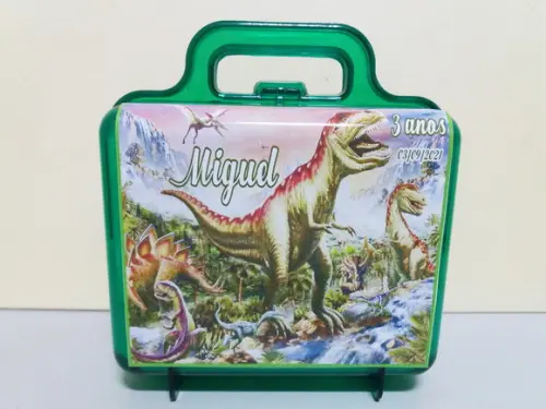Maleta acrílica Dinossauro
