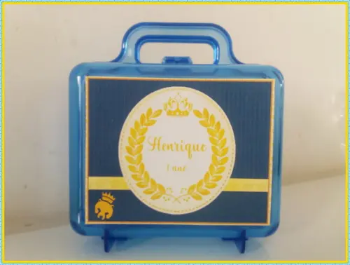 Maleta acrílica personalizada - Urso Rei