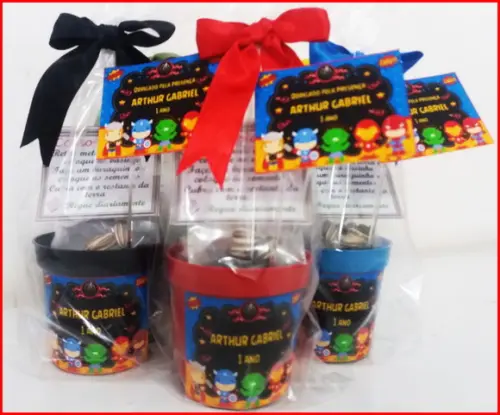 Mini Kit Ecológico Super Heróis Cute
