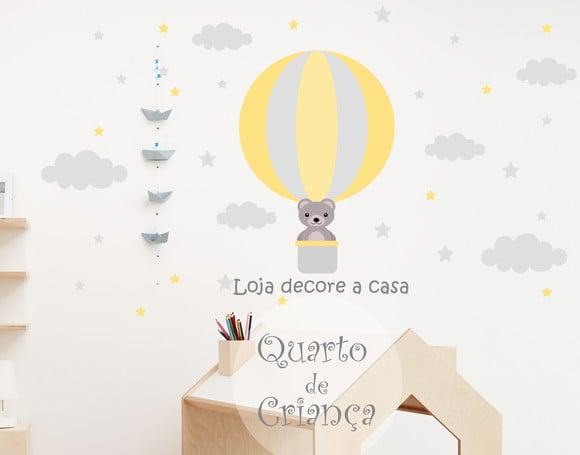 Adesivo balão com ursinho