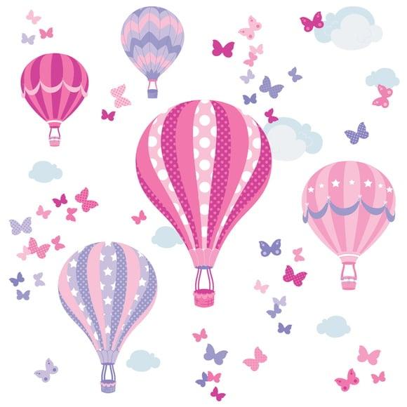 Adesivo balões rosa e roxo