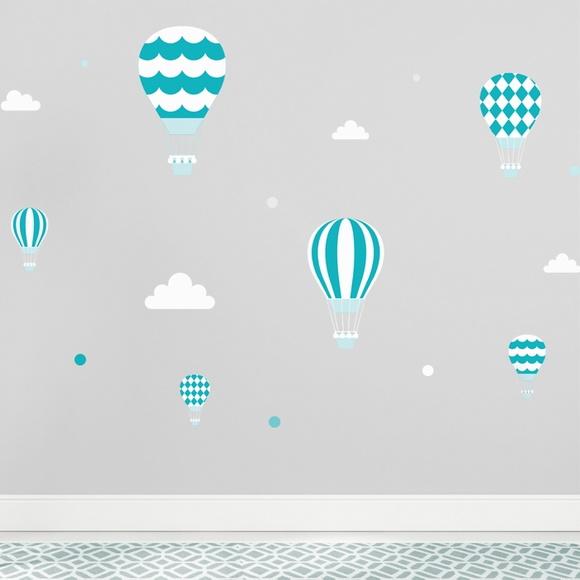 Adesivo Balões/nuvens e Bolinhas
