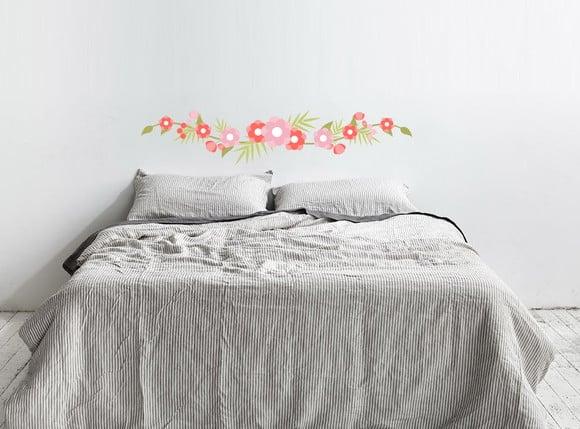 adesivo cabeceira floral
