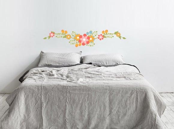 adesivo cabeceira floral