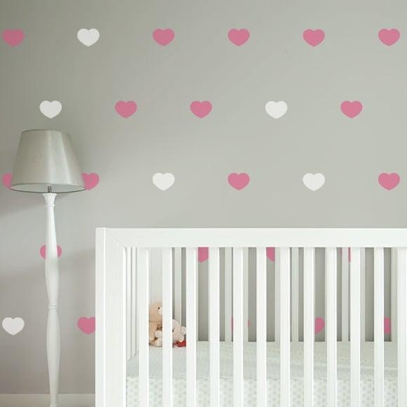 Adesivo Coração Pink/branco