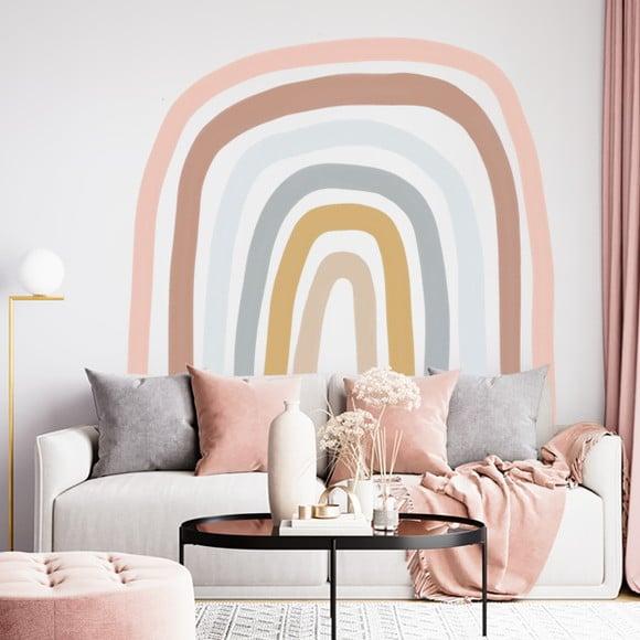 Adesivo de Parede Arco Íris - Arco-íris Minimalista Boho