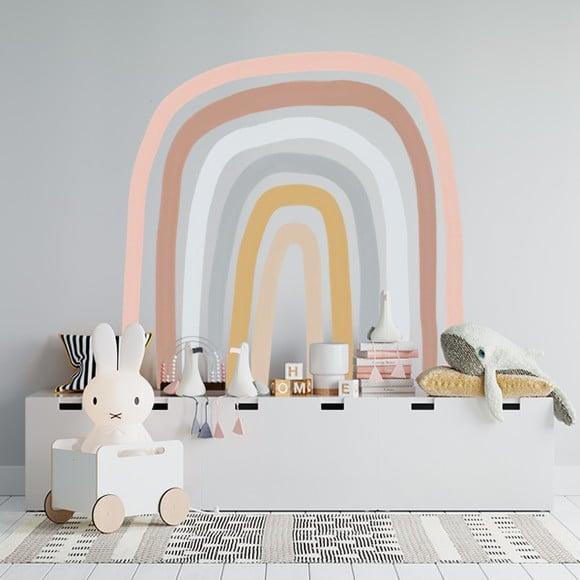 Adesivo de Parede Arco Íris - Arco-íris Minimalista Boho