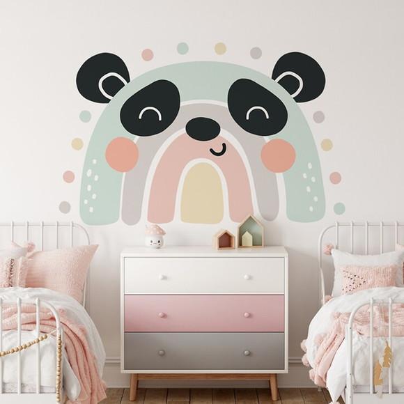 Adesivo de Parede Arco Íris - Arco Íris Panda