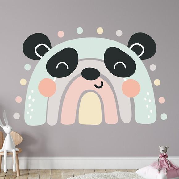 Adesivo de Parede Arco Íris - Arco Íris Panda