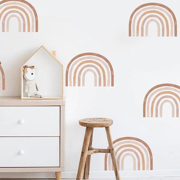Adesivo de Parede Arco Íris Aquarela - Adesivo Mini Arcos