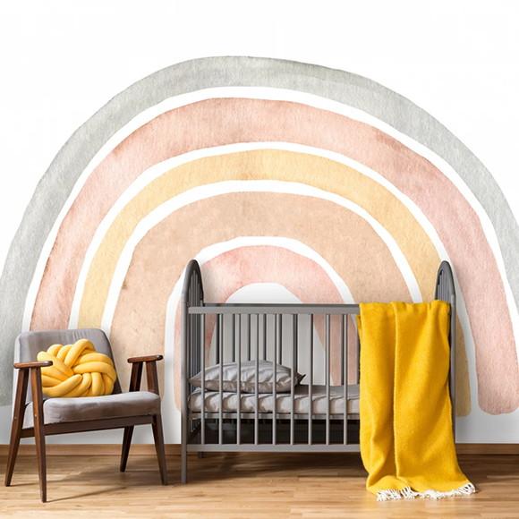 Adesivo de Parede Arco Íris Aquarela- Adesivo Arco-íris Boho
