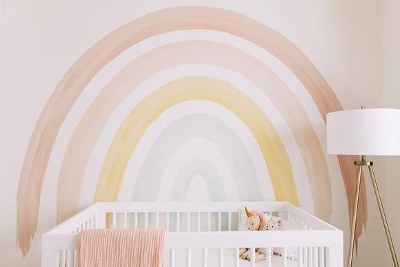 Adesivo de Parede Arco Íris Aquarela- Adesivo Arco-íris Boho
