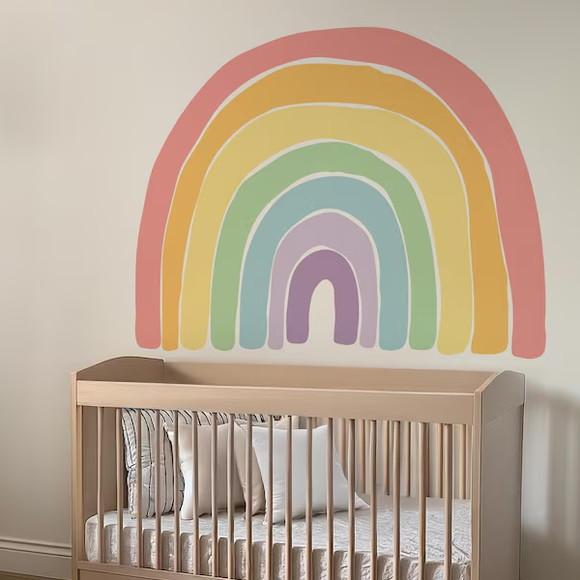 Adesivo de Parede Arco Íris Boho Quarto Infantil