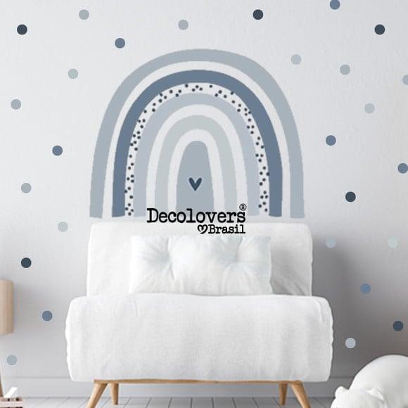 Adesivo de Parede Arco Íris com Bolinhas