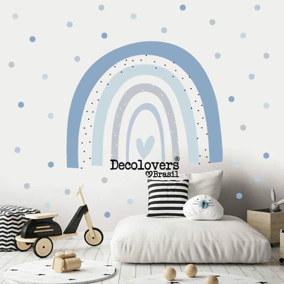 Adesivo de Parede Arco Íris com Bolinhas