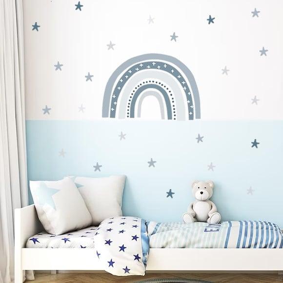 Adesivo de Parede Arco Íris com Estrelas