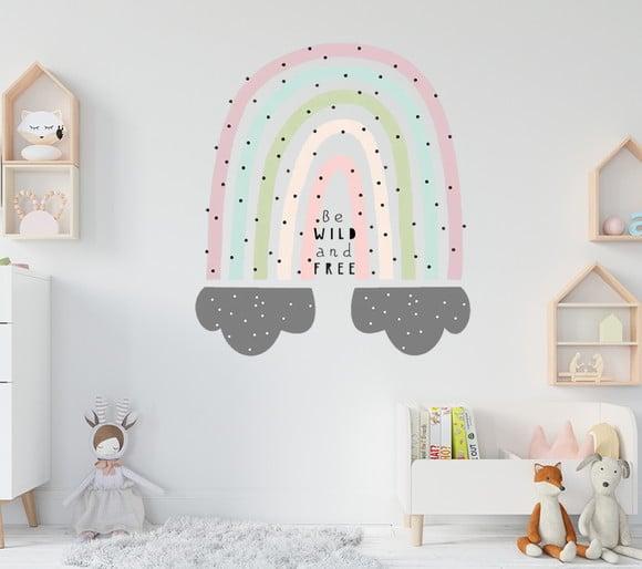 Adesivo de Parede Arco Íris com Nuvens