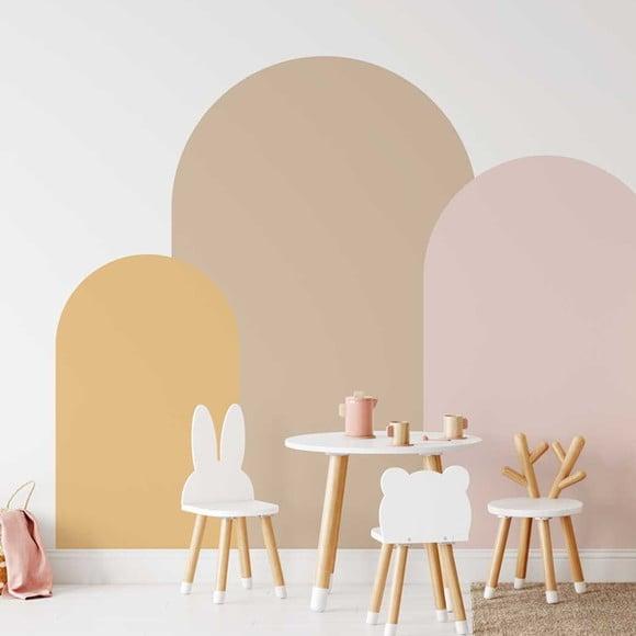 Adesivo de Parede Arcos Minimalistas - Adesivo Trio de Arcos