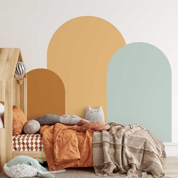 Adesivo de Parede Arcos Minimalistas - Adesivo Trio de Arcos