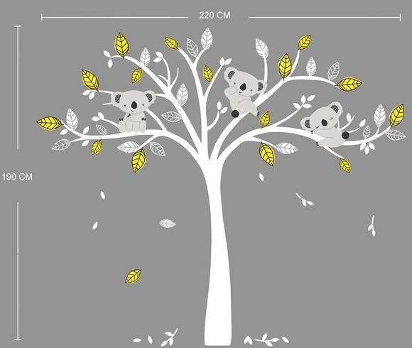 Adesivo de Parede Árvore com Koalas