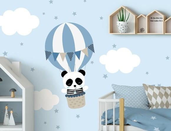 Adesivo de Parede Balão com Urso Panda