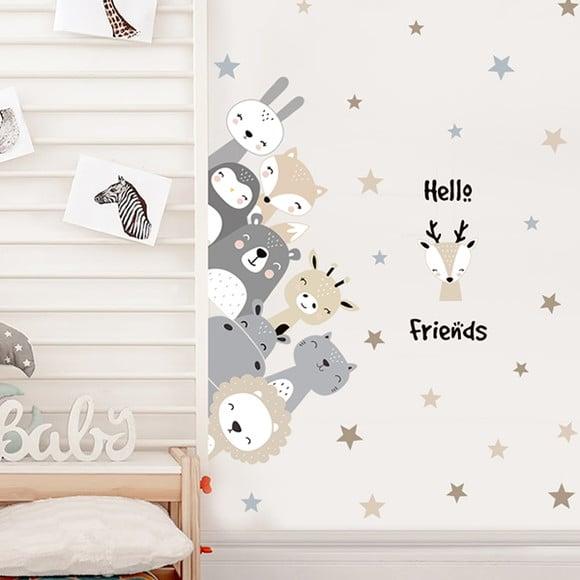 Adesivo de Parede Bichinhos e Estrelas - Hello Friends