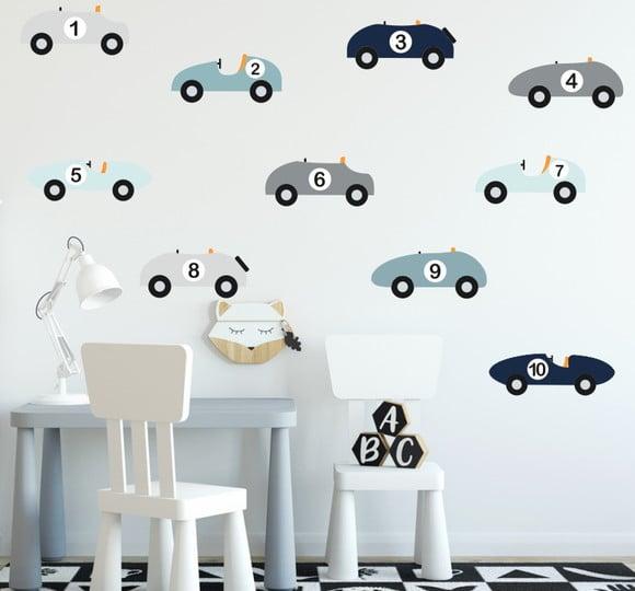 Adesivo de Parede Carrinhos - Adesivo Carrinhos