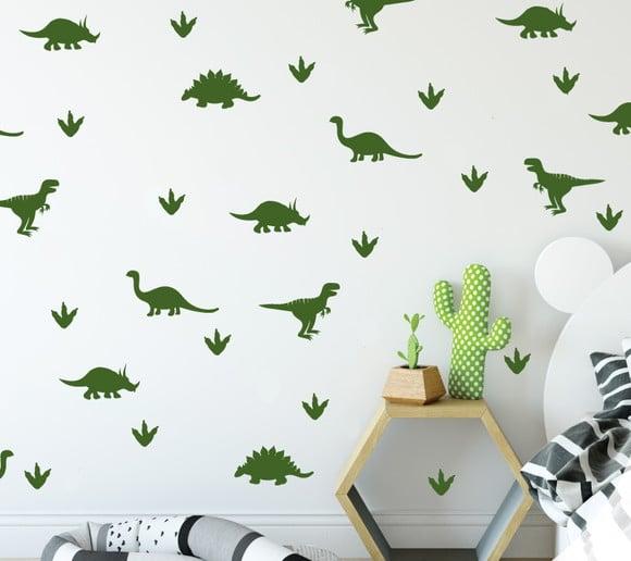 Adesivo de Parede Dinossauros-adesivo Dinossauros + Patinhas
