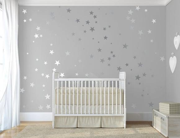 Adesivo de Parede Estrelas - Adesivo Estrelas Prata
