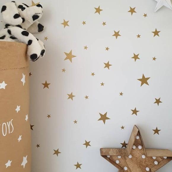 Adesivo de Parede Estrelas - Adesivo Estrelas Douradas
