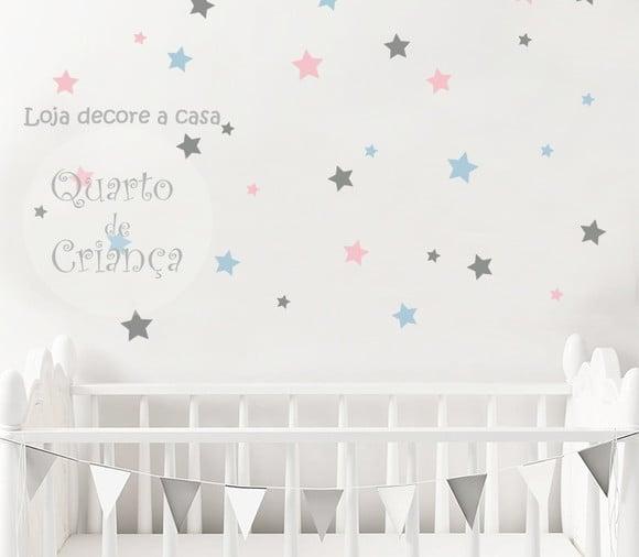 Adesivo de Parede Estrelas 6cm/4cm/2cm
