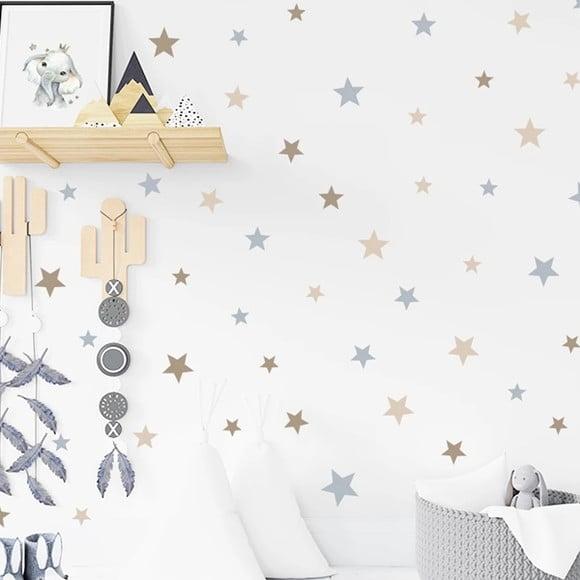 Adesivo de Parede Estrelas 6cm/4cm/2cm