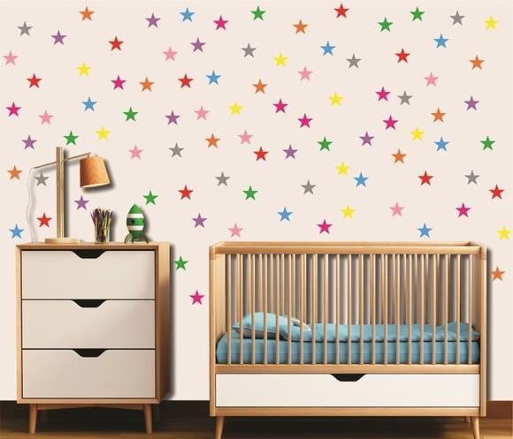 Adesivo de Parede Estrelas Coloridas