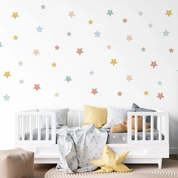 Adesivo de Parede Estrelas Aquarela - Adesivo Estrelinhas