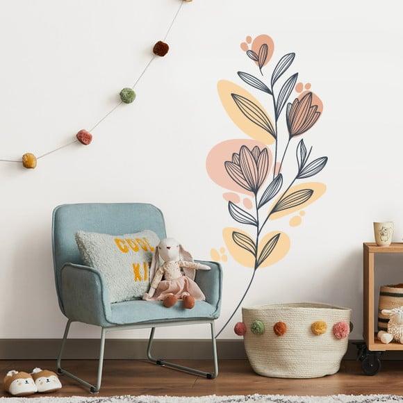 Adesivo de Parede Floral Boho Chic - Floral Minimalista