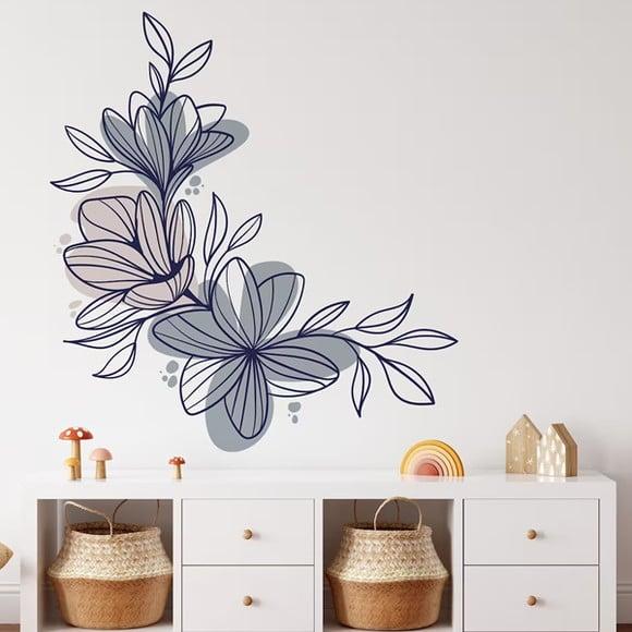 Adesivo de Parede Floral Boho Chic - Floral Minimalista