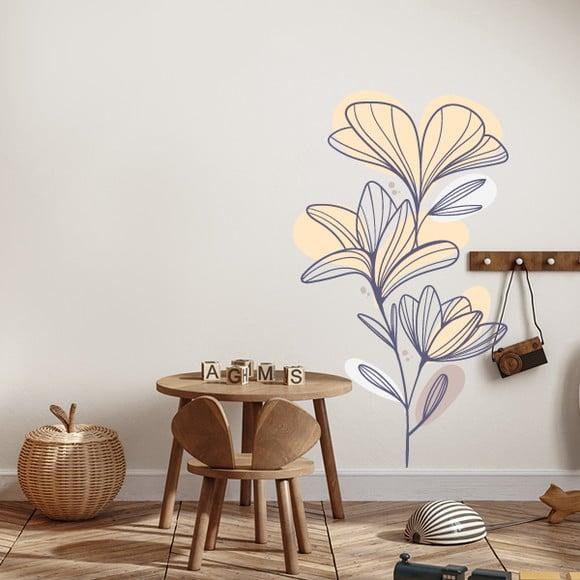 Adesivo de Parede Floral Boho Chic - Floral Minimalista