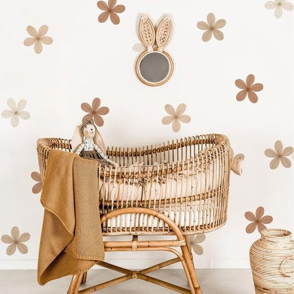 Adesivo de Parede Flores Boho - Decoração em Tons Terrosos