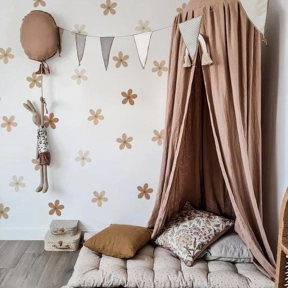 Adesivo de Parede Flores Boho - Decoração em Tons Terrosos