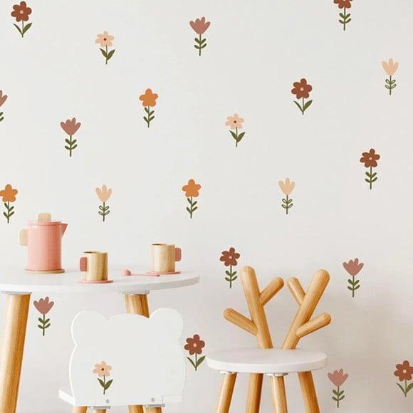 Adesivo de Parede Florzinhas Boho - Adesivo Florzinhas Fofas