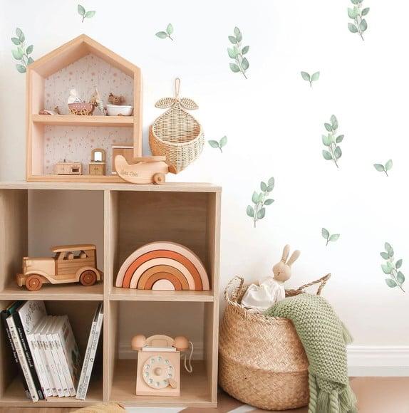 Adesivo de Parede Folhas Aquarela - Raminhos Minimalistas