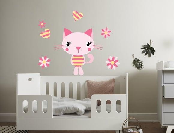 Adesivo de parede gatinha