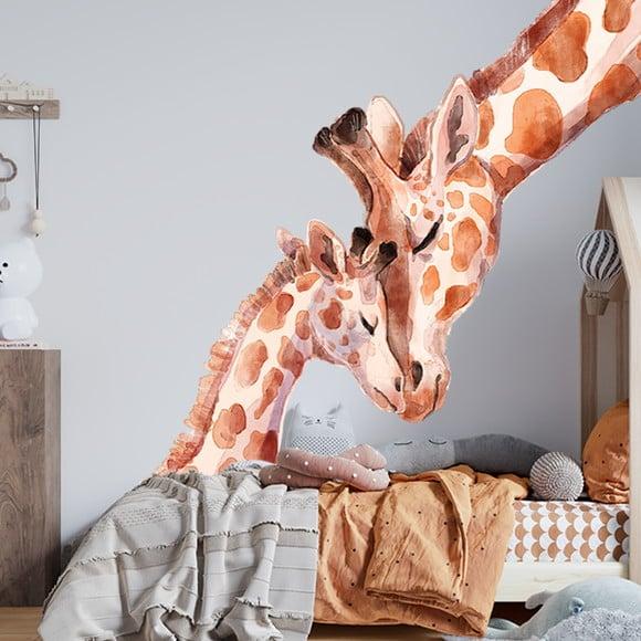 Adesivo de Parede Girafas Aquarela - Adesivo Girafas