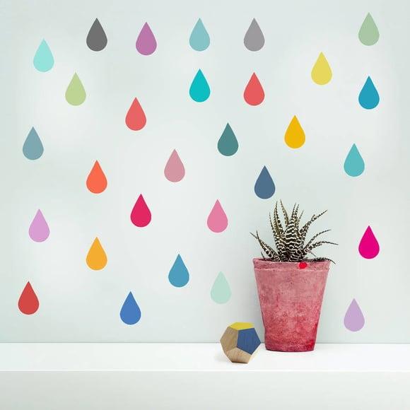 Adesivo de Parede Gotas Coloridas